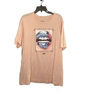 Outrank Dripping In Finesse T-shirt size 2XL Lips Mouth light pale pink tee